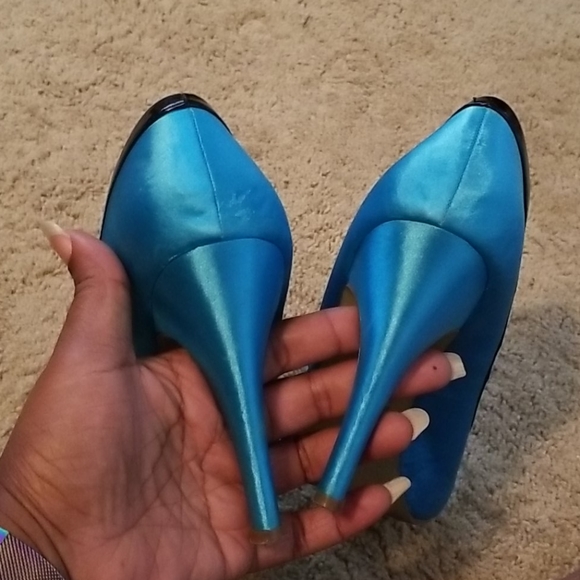 Ladies peep toe heels - Picture 3 of 4